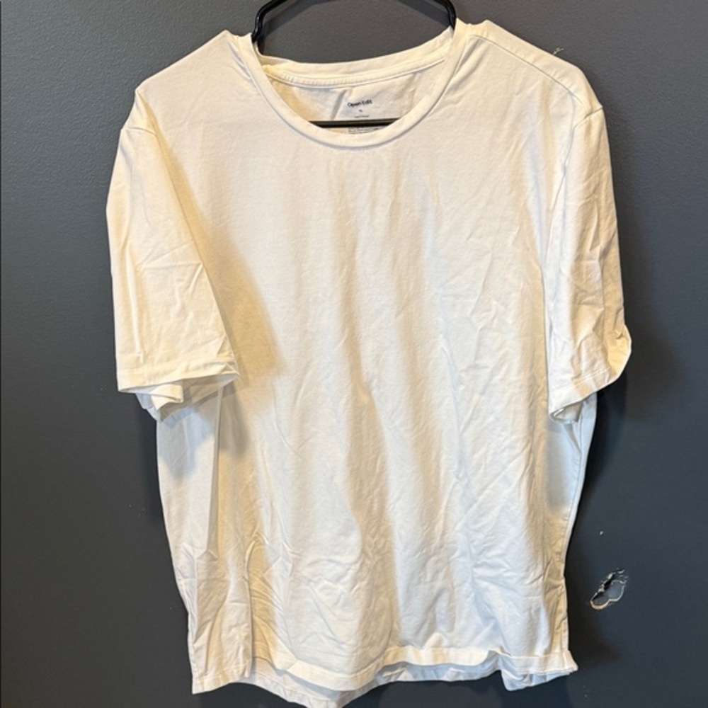 Open Edit Women's White Short Sleeve T-Shirt Size X-Large